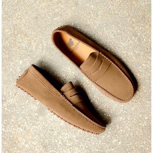 Bobbies Paris Khaki Brown Driving Loafers Mens Size 41